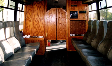 16 passenger van bus interior view