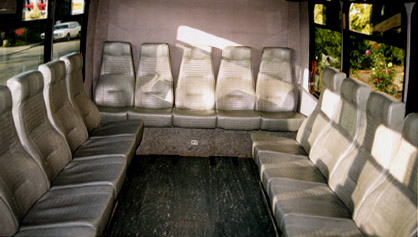 16 passenger van bus interior view