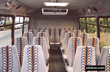21 Passenger bus interior view